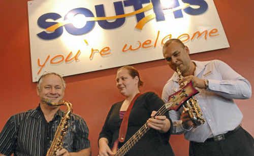 Bill Turner and Tammy Lawrie of Mackay Big Band with Souths Leagues Club manager Kingsley Theiber are looking forward to the weekend. Bill Turner and Tammy Lawrie of Mackay Big Band with Souths Leagues Club manager Kingsley Theiber are looking forward to the weekend.